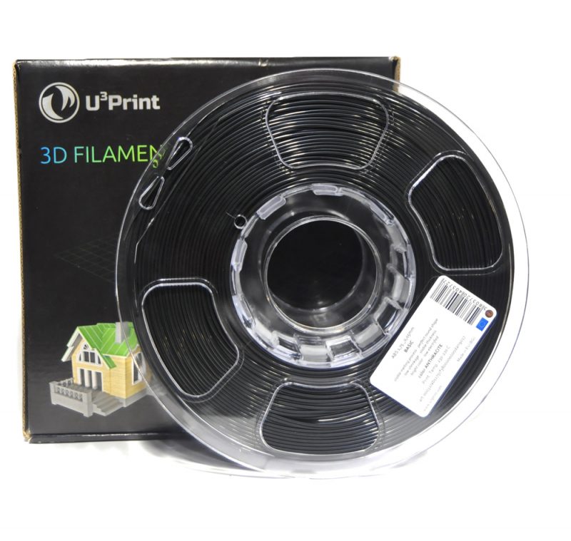 Фото Нить для 3D-принтера PLA basic Plus пластик U3Print anthracite (черный)